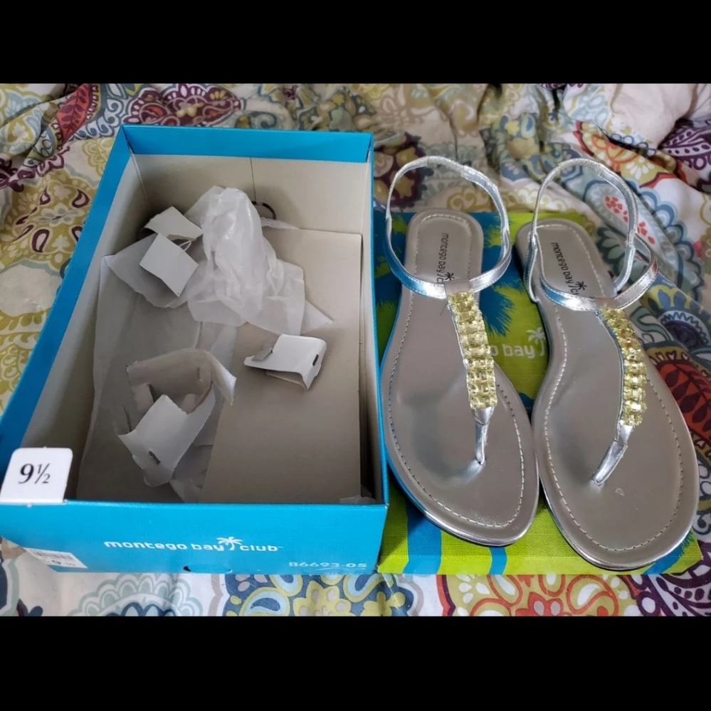 Silver Sandals, size 9.5